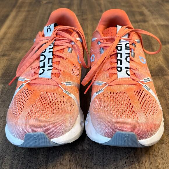 On Running Cloudsurfer Neutral Sneaker Shoe Cushion Flame Orange White Men 11.5 main image 8